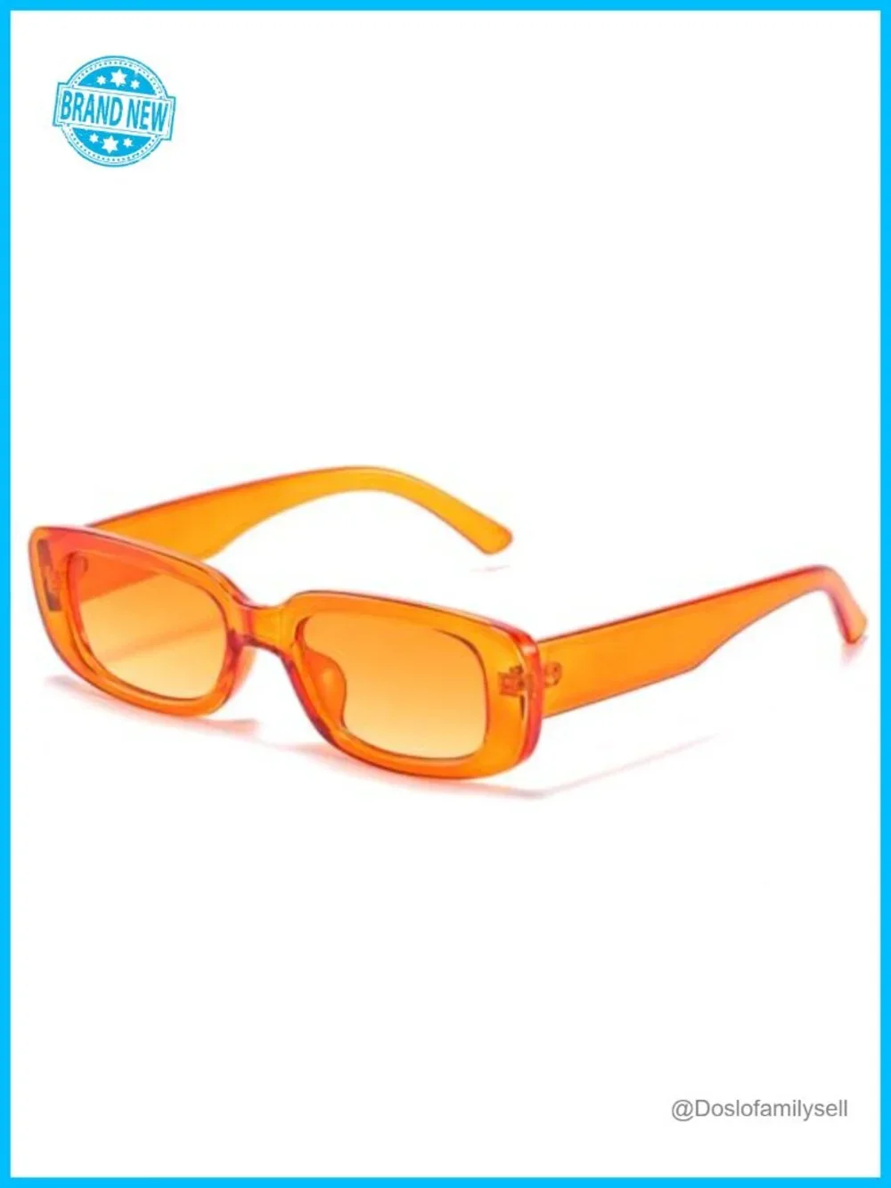 Retro Rectangle Sunglasses for Women Men Small Square Frame Trendy Y2K 90s UV400